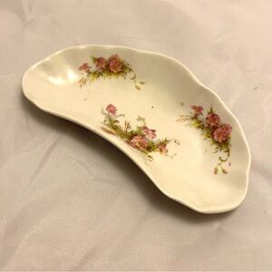 Wood & Son Royal Semi-Porcelain Crescent Snack Dish, Nut Candy Dish, Antique